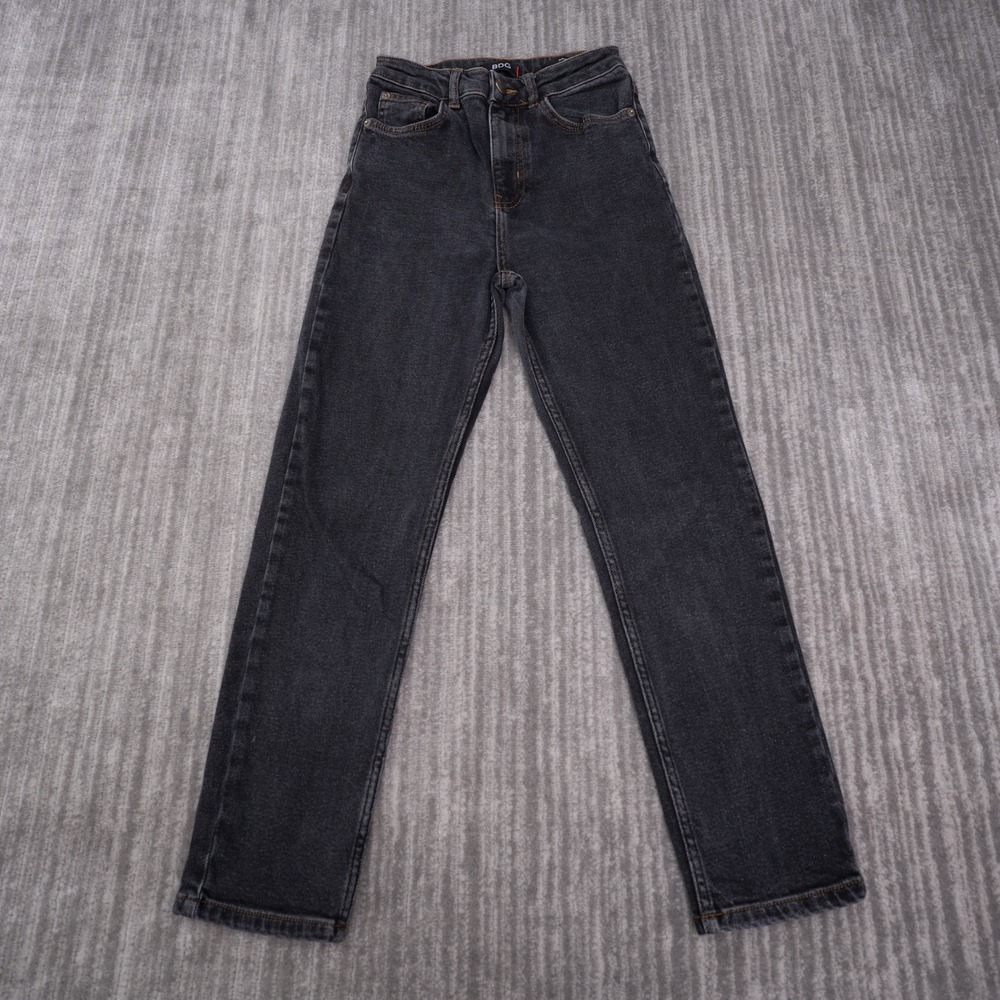 BDG Girlfriend Jeans Womens 25 Black Fit 23 High Rise Tapered Leg Denim
